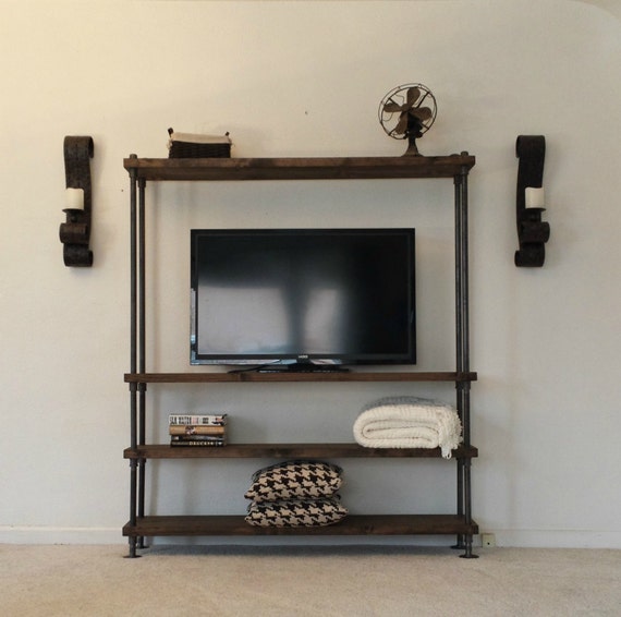 Industrial Entertainment Center TV Stand Media Center