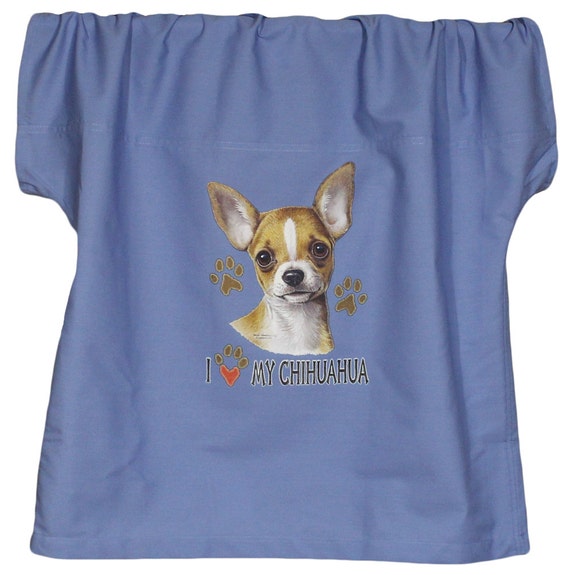 Items similar to CHIHUAHUA I Love my chihuahua shirt, scrub pants w