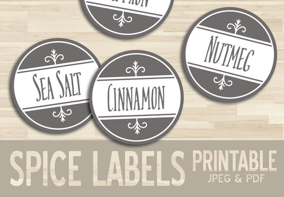 printable spice labels 2 round circle sticker