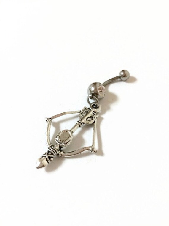 Crossbow Belly Ring Bow and Arrow Belly Button Piercing