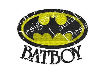 BatBoy BatMan Bat Boy ~ Full Embroidery Digital Designs ~ INSTANT DOWNLOAD ~ 4x4, 5x7 and 6x10 Sizes