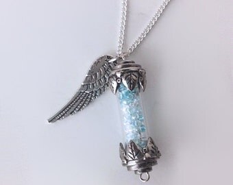 Castiel's Grace Pendant Supernatural Inspired Jewelry Sterling Silver Necklace Chain Angel Grace Castiel Wing SPN Winchester Geek Nerd Gift
