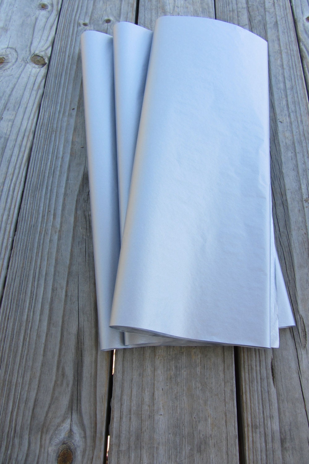 Tissue Paper / 20 Sheets Metallic Silver Tissue Paper