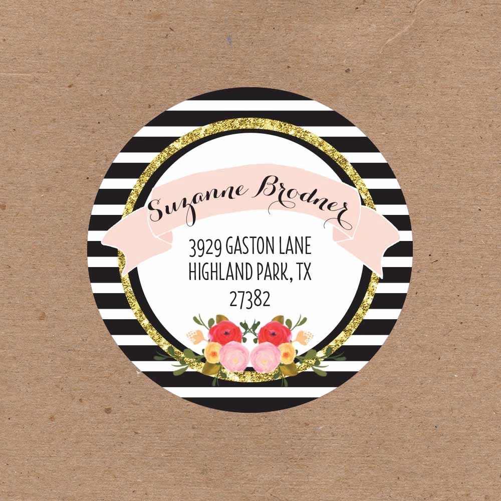 2 Inch Round Personalized Address Labels Stickers Return