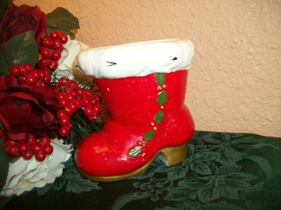 santa claus boot christmas decoration vintage relpo by santa claus boot christmas decoration vintage relpo by