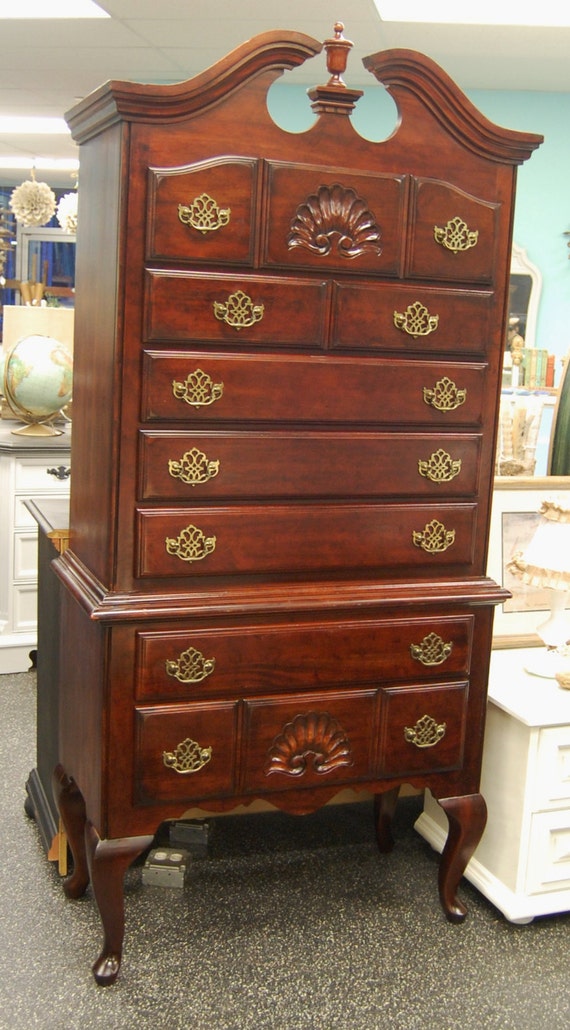 FREE SHIP Queen Anne Highboy Dresser Curved by LakenessRoad