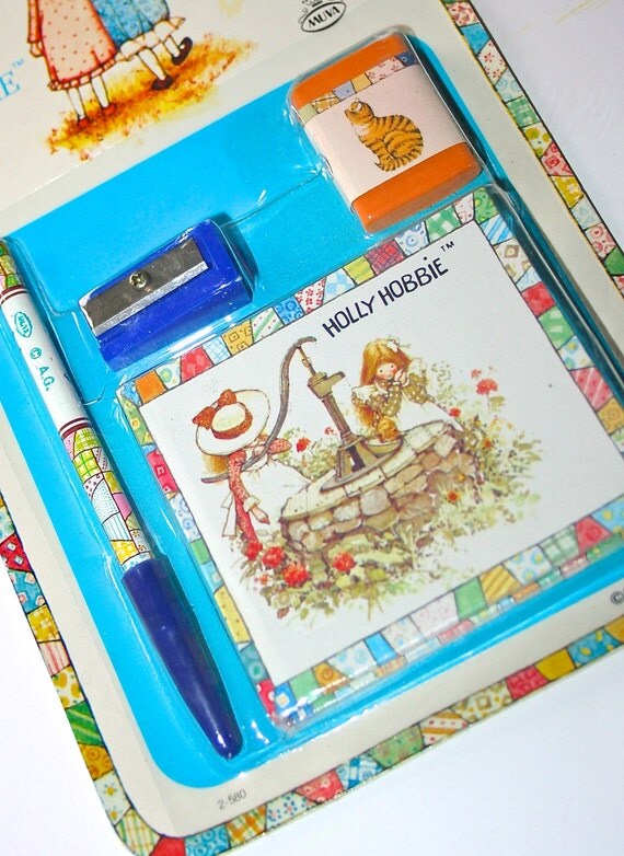 Vintage Holly Hobbie Stationery Mini Writing Set by TOYPINCHER