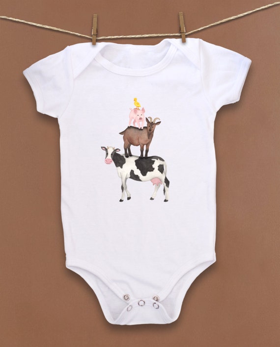 Baby Farm Animal Cute Baby bodysuit Unique Baby clothes