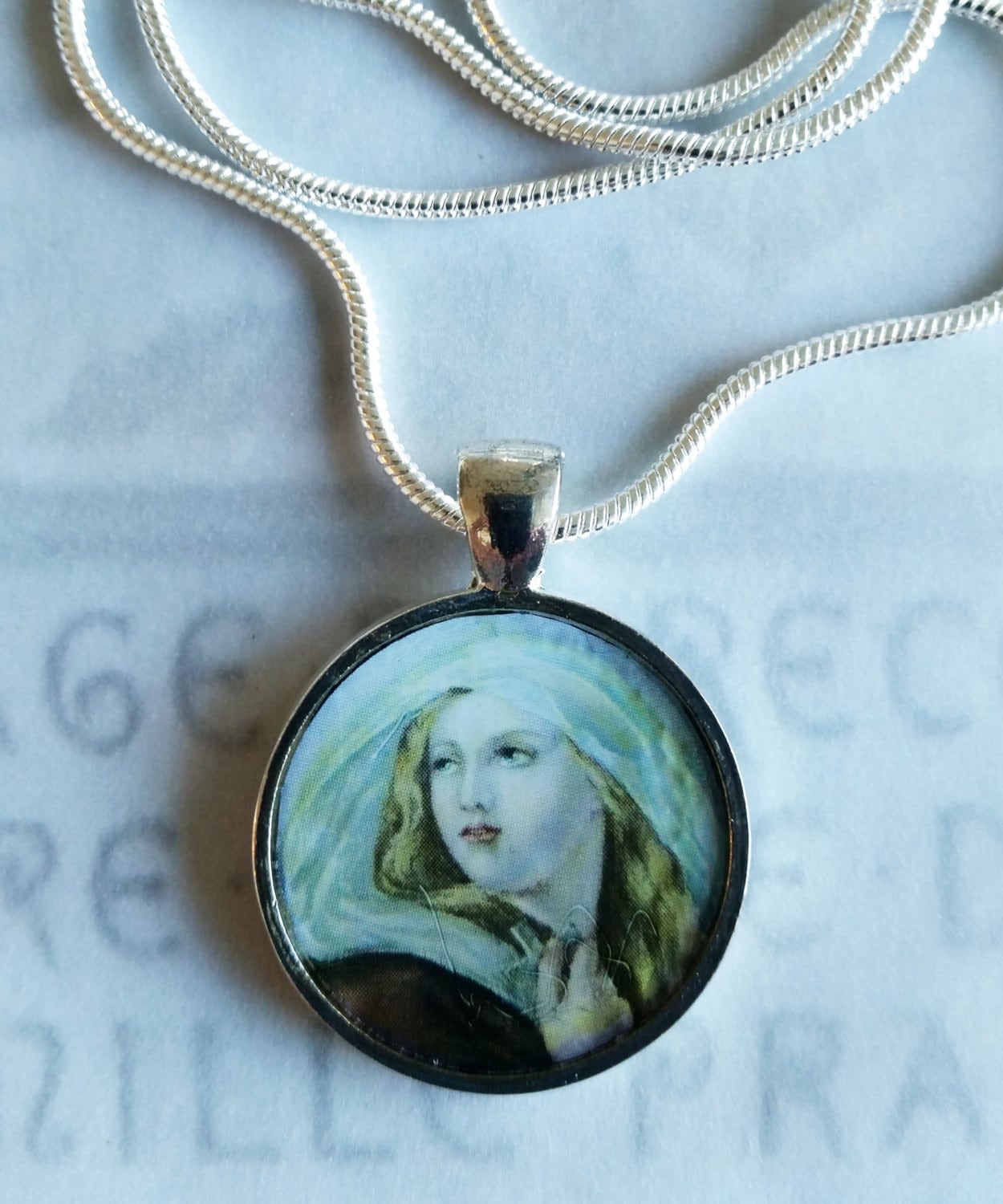 Apostle Pendant Saint Mary Magdalene with 20 Sterling