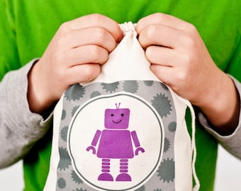 Robot Favor Bags, Robot Party Favor Bags, Robot Personalized Favor Bags, Robot Favor Bags, Robot Party Favor Bags, Robot Party Bags