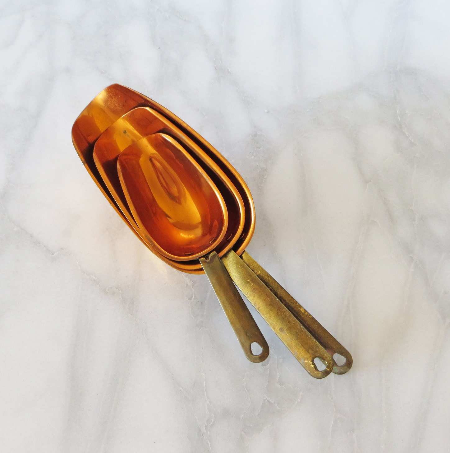 Vintage Copper Scoops Copper Kitchen Tools French Kitchen