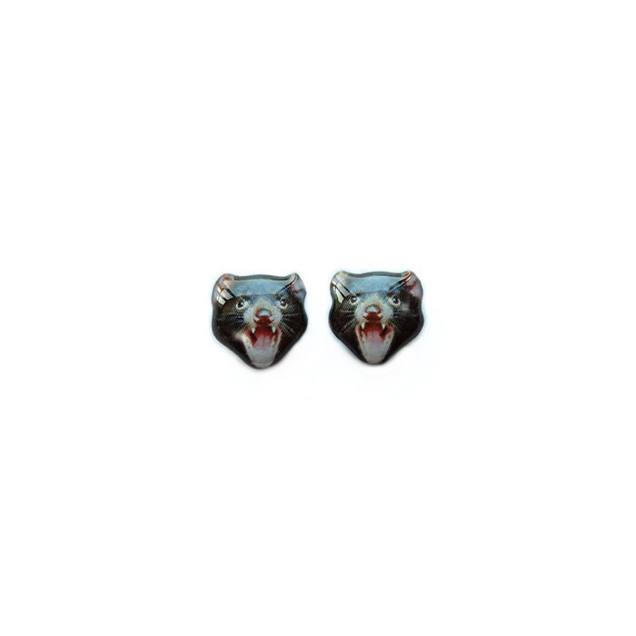 Tasmanian Devil Earrings / Post Earrings / Studs / Jewelry