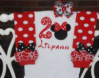 Minnie Mouse First Birthday Outfit! Baby Girl First Birthday Outfit/Red Minnie Mouse 1st Birthday Outfit/First Birthday Outfit/Minnie Mouse
