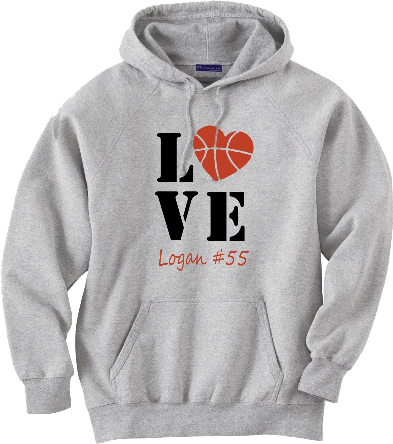 Personalized Basketball Mom Hoodie. Basketball Love.