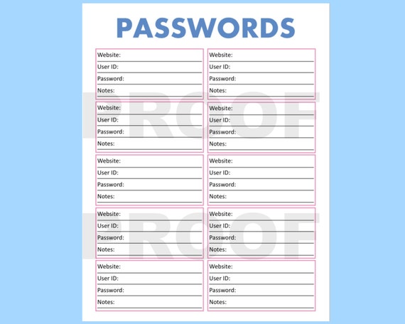 Password Manager Password Keeper Password by CommandCenter on Etsy