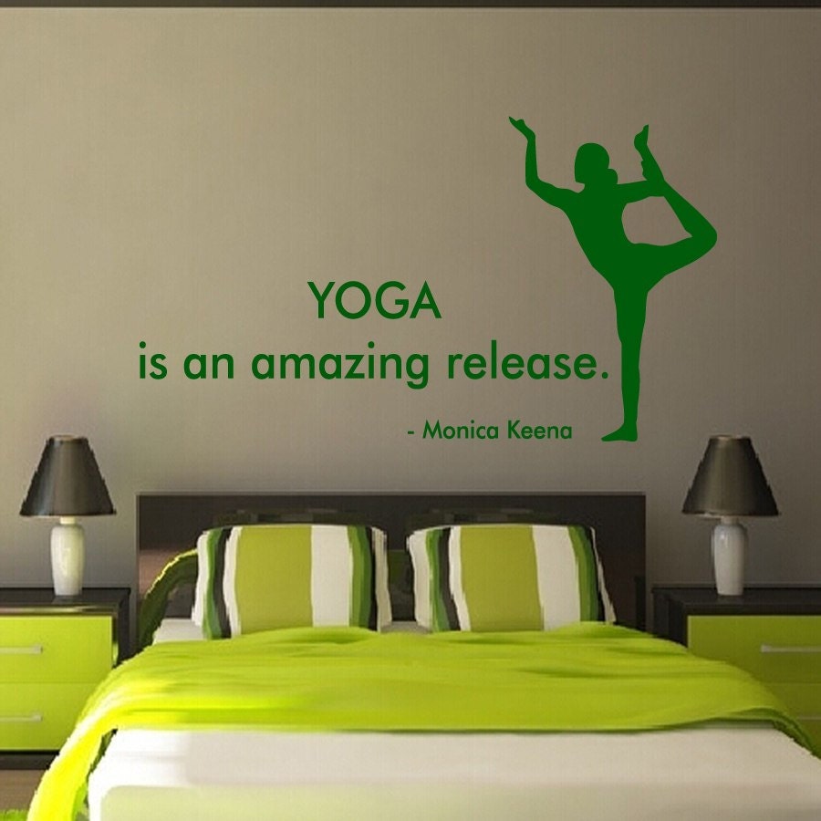 Yoga Wall Decals Yoga Studio Words Stickers Woman Yoga Is An