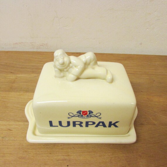 Vintage Lurpak butter dish featuring Douglas the trombonist