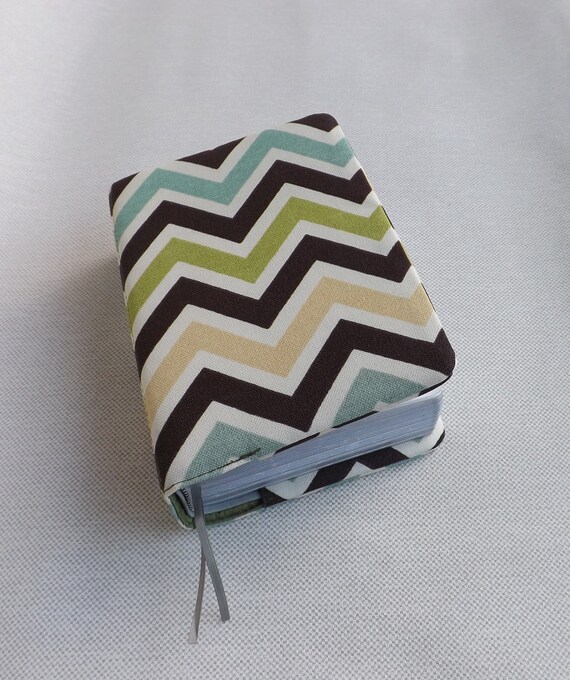 JW Bible Cover NWT 2013-Brown Green Chevron. Not Laminated