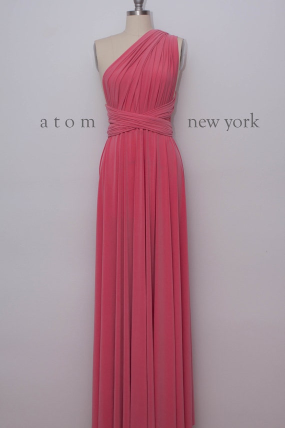 Coral LONG Floor Length Ball Gown Maxi Infinity by AtomAttire