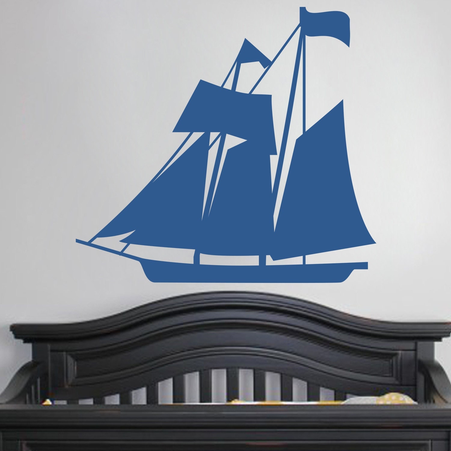 sailboat wallpaper decal