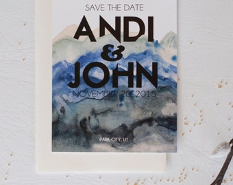 Mountain wedding invitation | Etsy