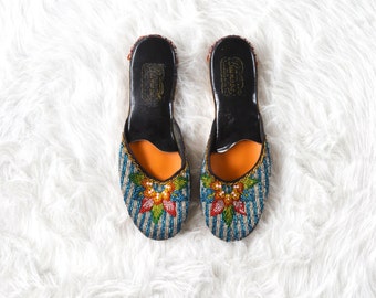 Namaste Shoes  vintage 60s slip-on shoes women's boho dress lotus ...