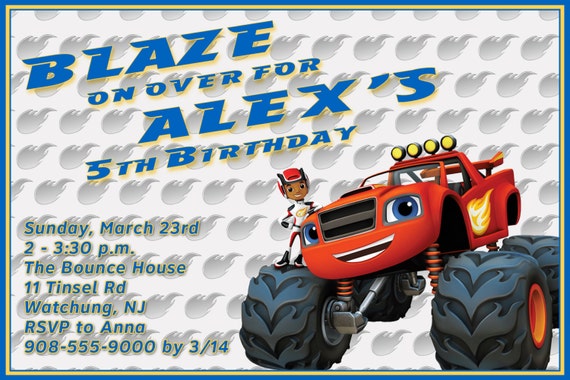 Inviti Compleanno Blaze Da Stampare Acolore