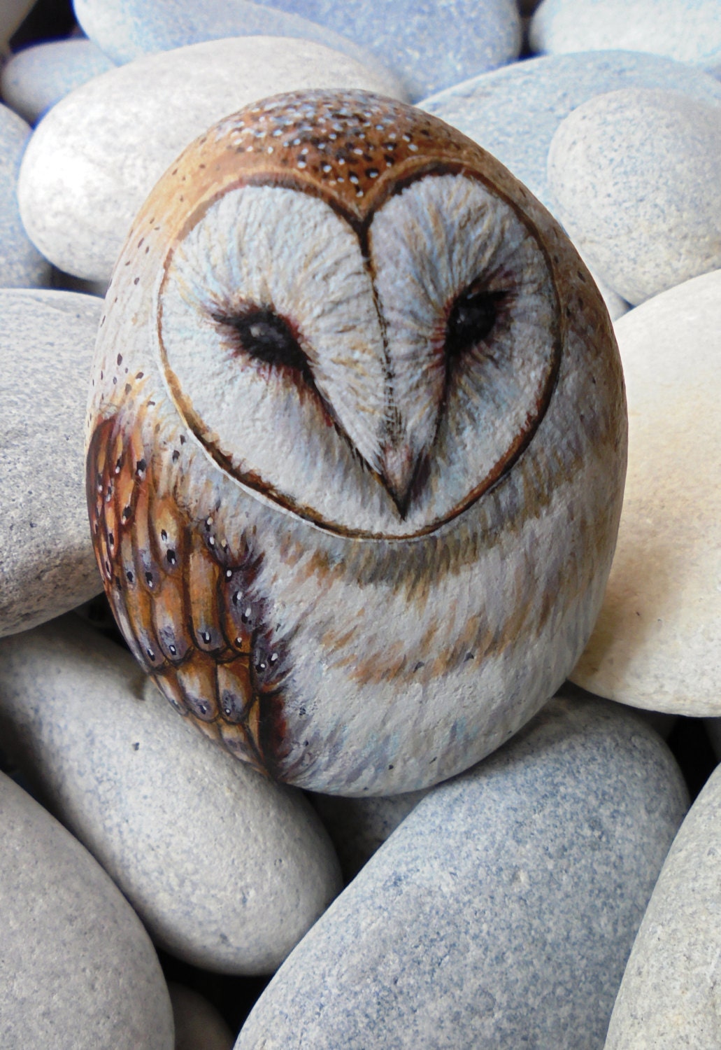 Painted Stone Owl Is Painted With High Quality Acrylic   Il Fullxfull.759580363 2qek 