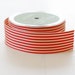 CLEARANCE - RED + IVORY - 30 Yards of Ribbon - 1.5" Wide Striped Grosgrain - Full Spool