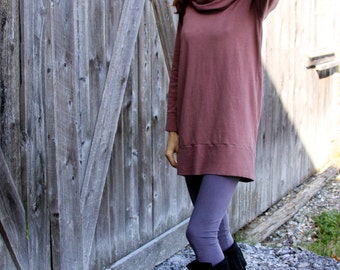Hooded Cowl Tunic- Organic Hemp Jersey