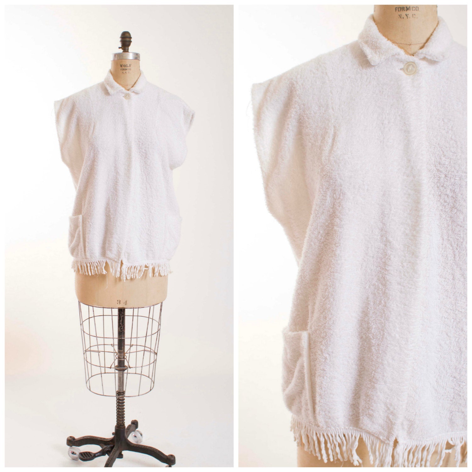 white terry coverup