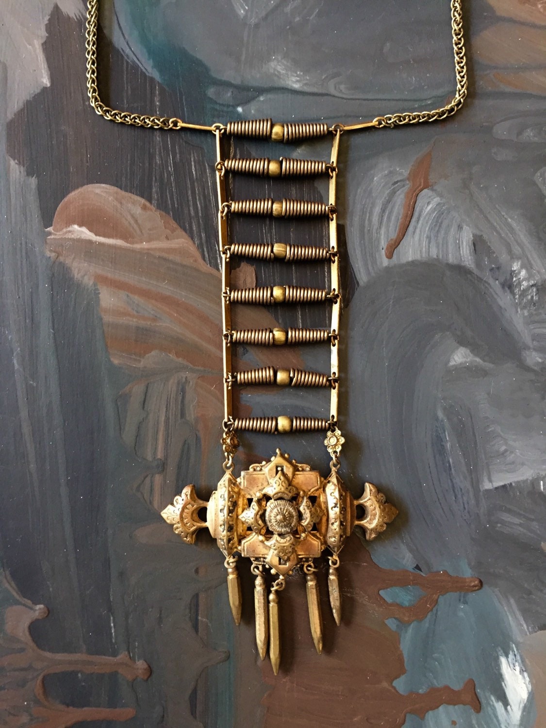 Breast Plate Necklace Breastplate Ladder Necklace Jewelry