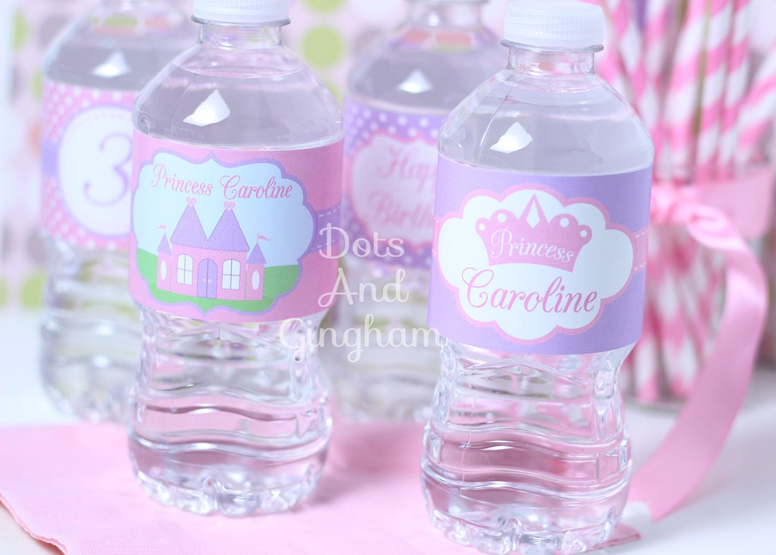 Princess Water Bottle Label Drink WrapPrintable Princess