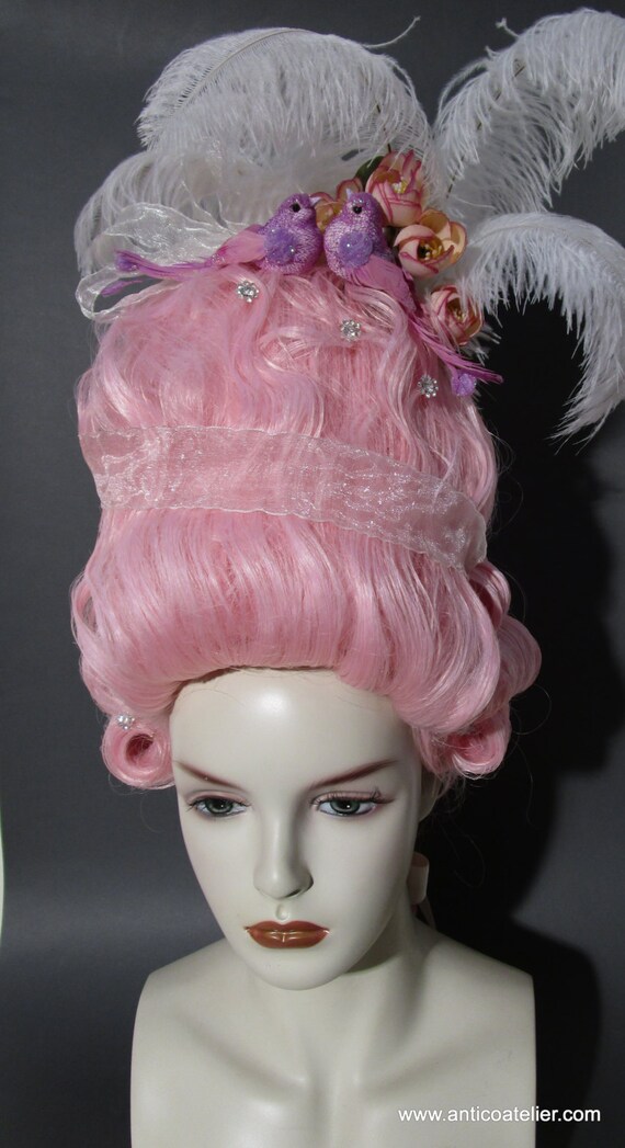 <b>...</b> pink wig Rococò Marie Antoinette style - Parrucca stile <b>Maria Antonietta</b> - il_570xN.725593883_nukg