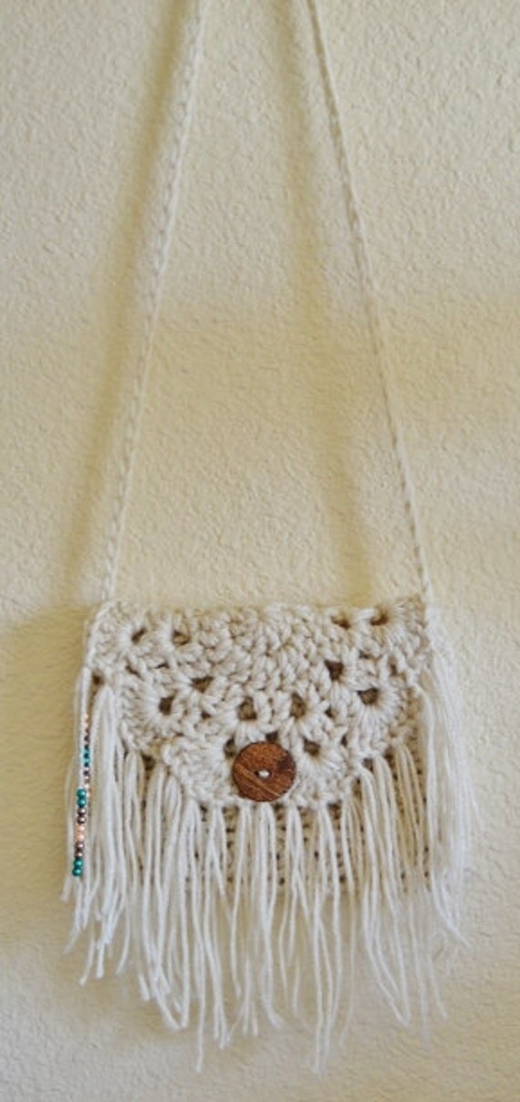 Crochet Boho Fringe Purse Beaded Rebecca K Crochet Cross