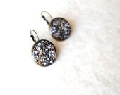 Round antique bronze earrings / Sea inspired pebbles earrings / Beach finds / Lightweight mermaid earrings / FREE SHIPPING