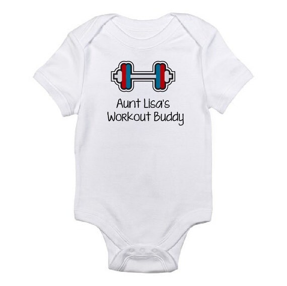 Workout Buddy Personalized Baby Gift Aunt Uncle Workout Buddy Personalized Baby Gift Aunt Uncle