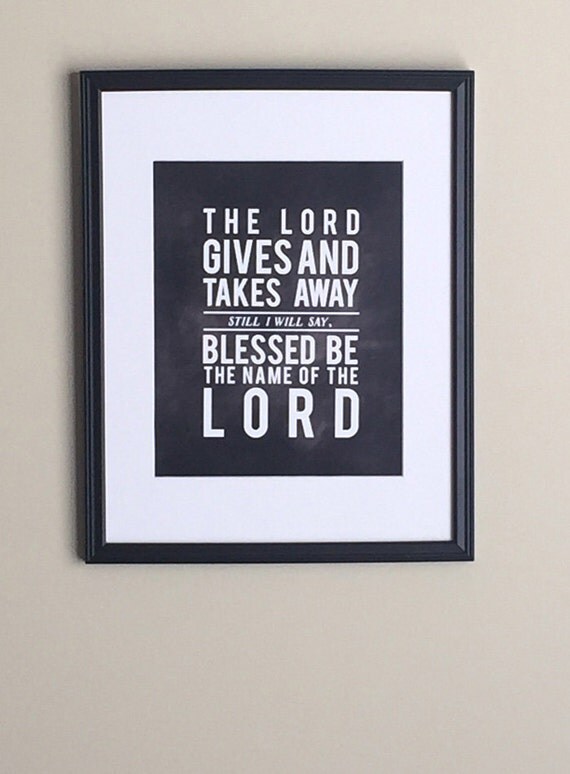 SALE Blessed Be the Name of the Lord by JustifiedPaperie