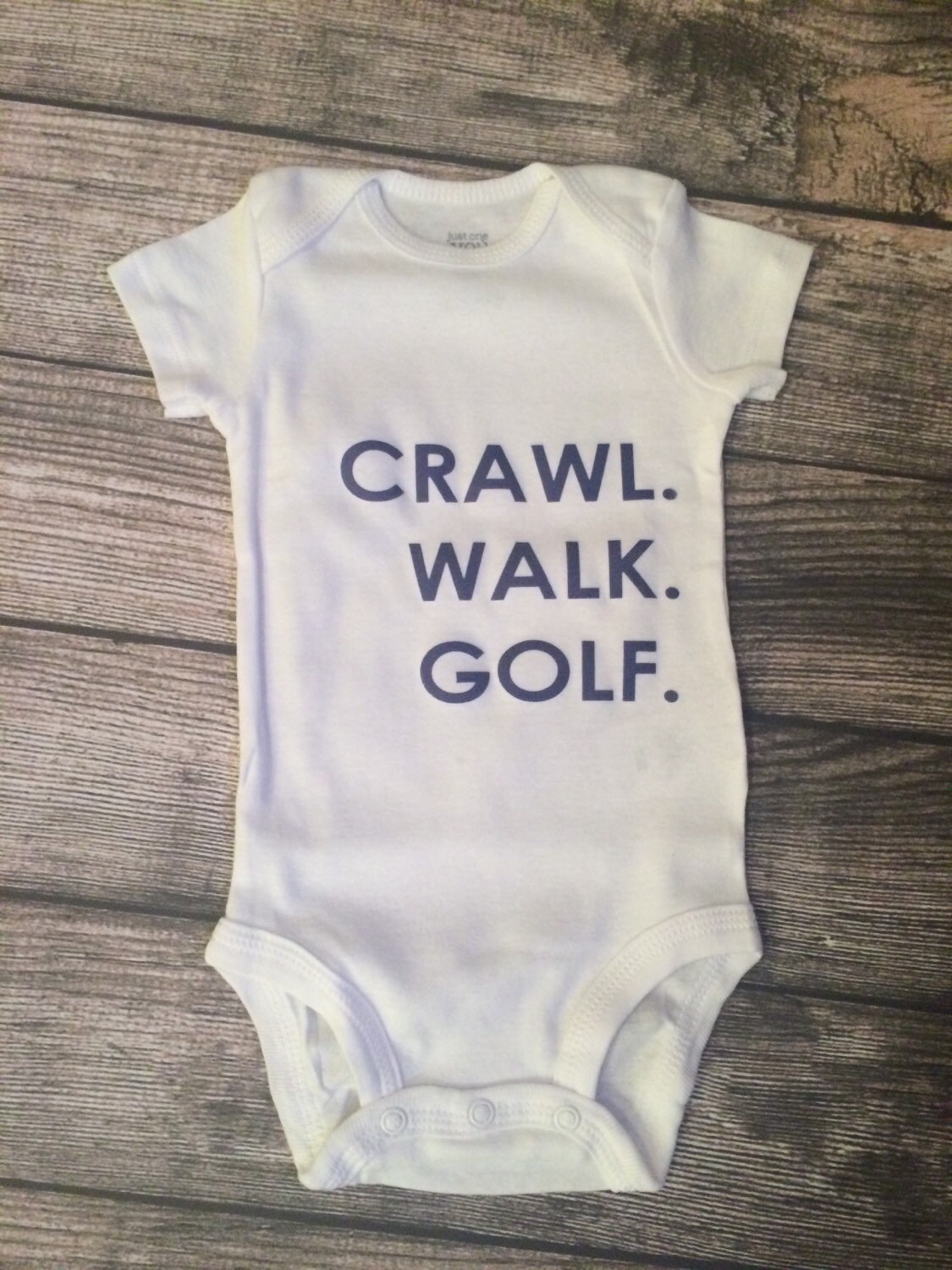 Crawl Walk Golf Short Sleeve bodysuit Baby Boy Golf Outfit