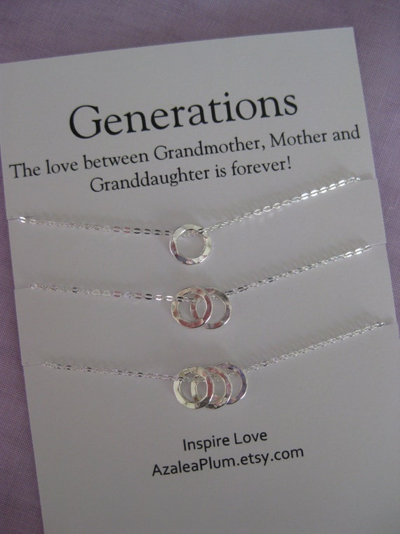 Generations Necklace. GRANDMOTHER Mother Daughter. by 