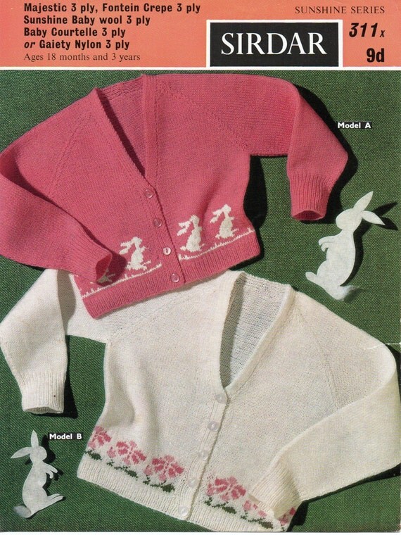 baby cardigan knitting patterns girls cardigans bunny motif
