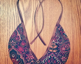 Detachable Floral Peter Pan Collar - Hunter (Ties, Neckwear, Necklace, Neck Piece, Tie)