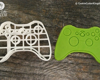 Xbox Video Game Controller Cookie Cutter and Stamp Set, Mini and Standard Sizes, 3D Printed