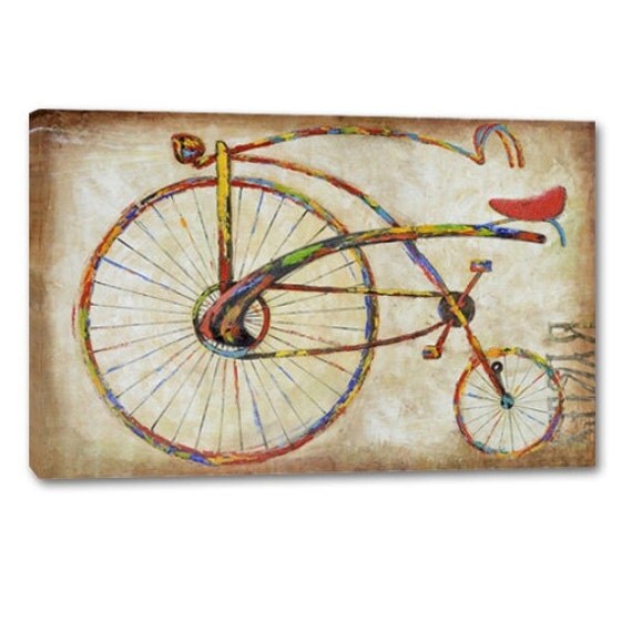 bicycle oil painting