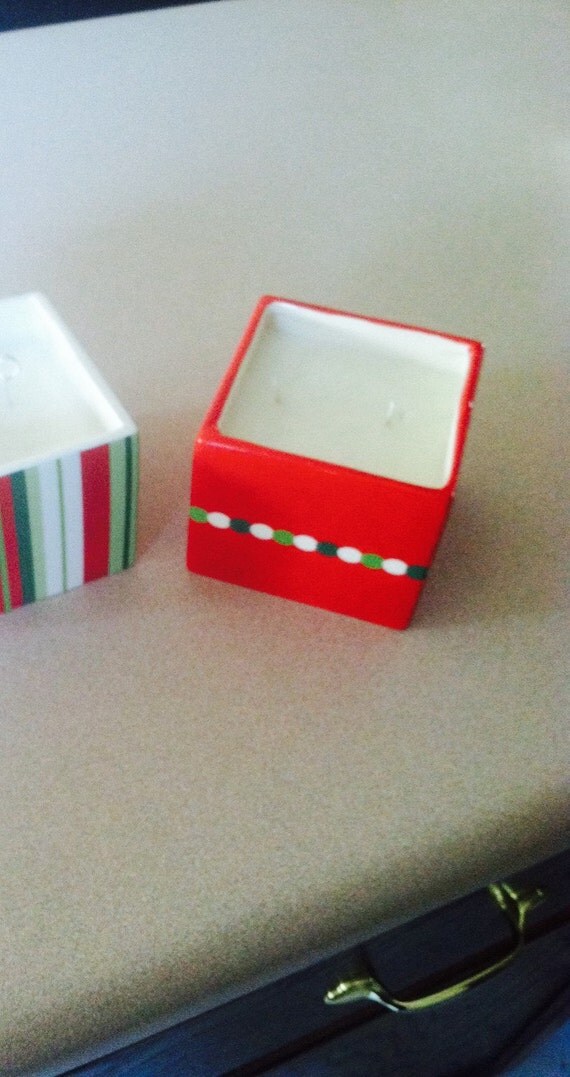 Decorative square box soy candles by HotWaxCandleCrafts on Etsy
