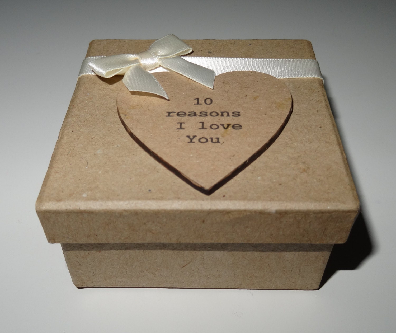 10 Reasons I Love You Box. Personalised Box Of Love Messages