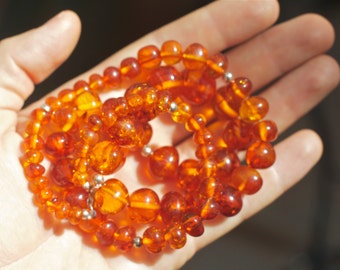 Vintage Baltic honey amber necklace Traditional Baltic amber jewelry