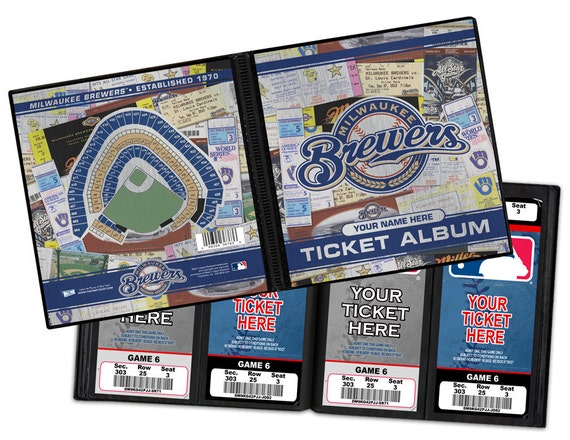 Personalized Milwaukee Brewers Ticket Album by ThatsMyTicket