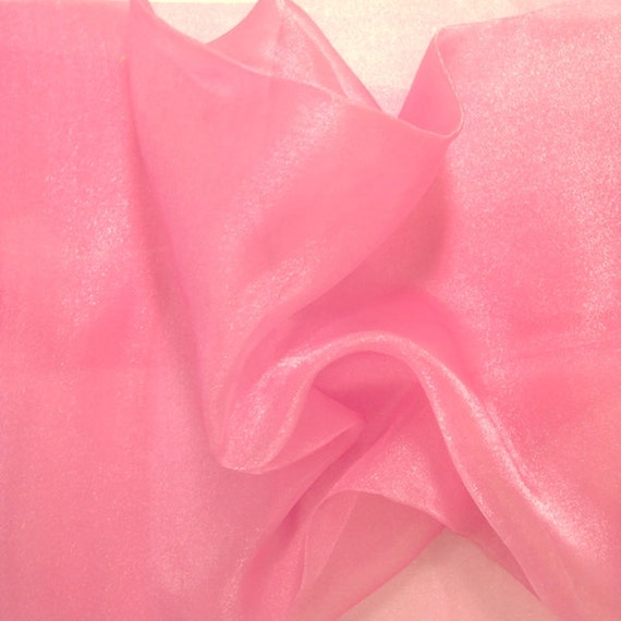  Dusty  Rose  Crystal Sheer Organza  Fabric for Fashion Crafts