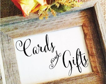 Wedding Cards and Gifts Sign Wedding Sign Wedding Reception Sign Rustic Wedding Sign Rustic Wedding Decor Cards Sign (NO Frame)